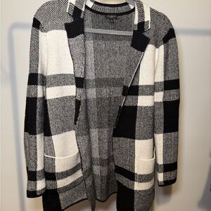 Talbots Black and White Knit Sweater